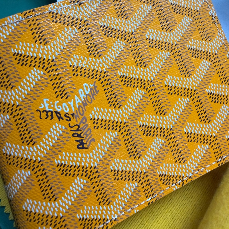 Goyard 黃色八卡短夾-7
