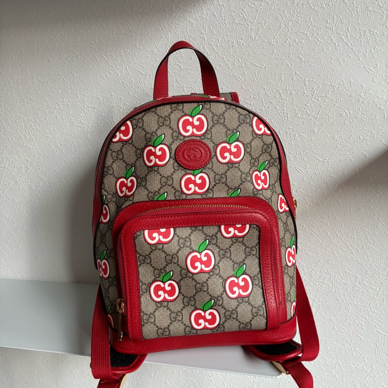 Gucci限定款蘋果後背包 小書包 特殊款-5