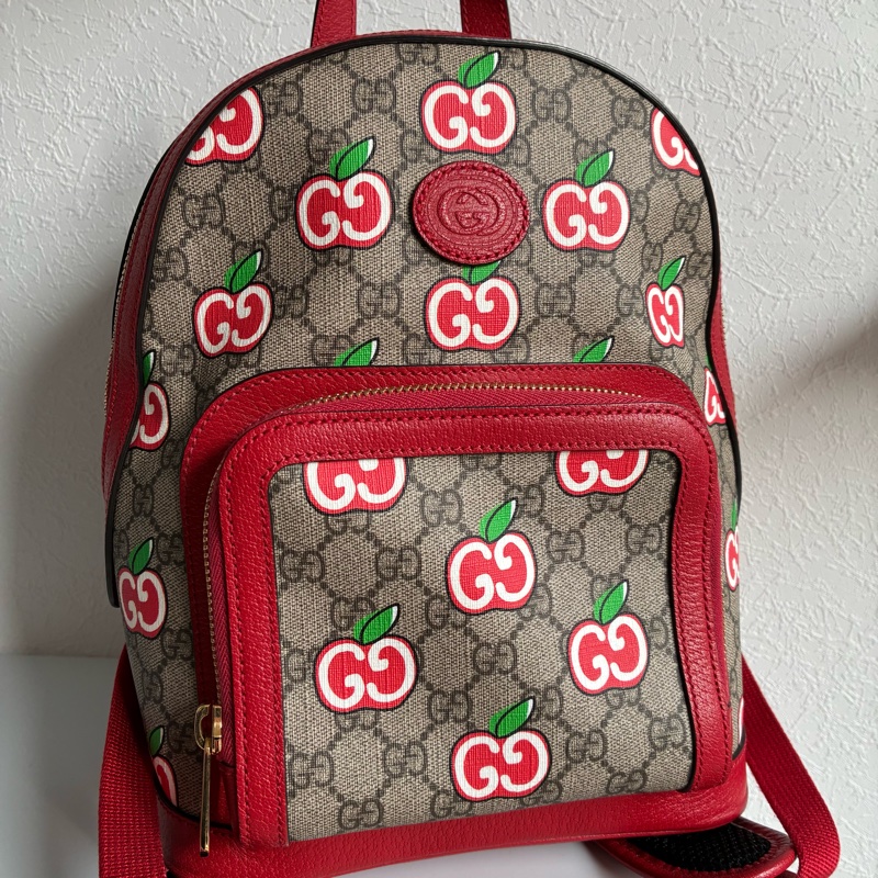 Gucci限定款蘋果後背包 小書包 特殊款-6