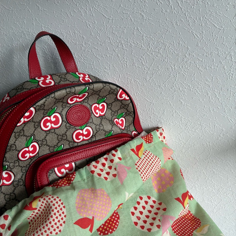 Gucci限定款蘋果後背包 小書包 特殊款-19