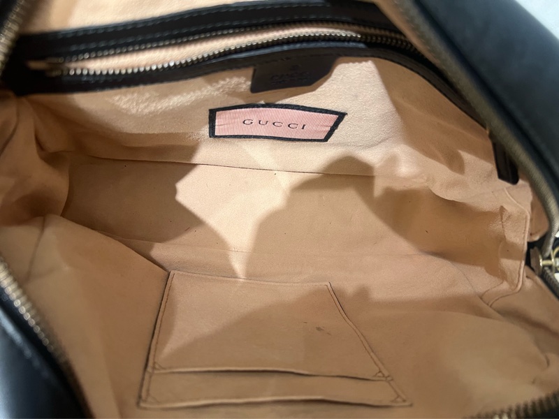 Gucci Marmont系列星星塗鴉款牛皮斜背相機包-5