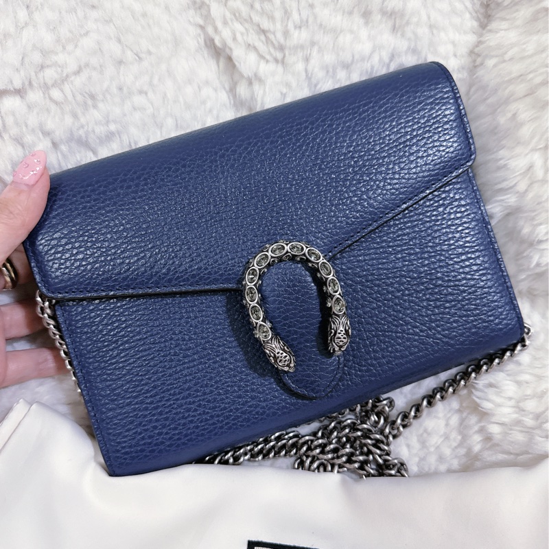 Gucci 酒神 woc 藍色（肩帶可以自行調節）-0