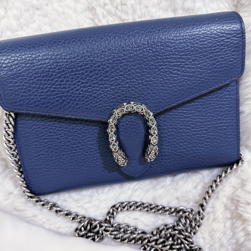 Gucci 酒神 woc 藍色（肩帶可以自行調節）-1