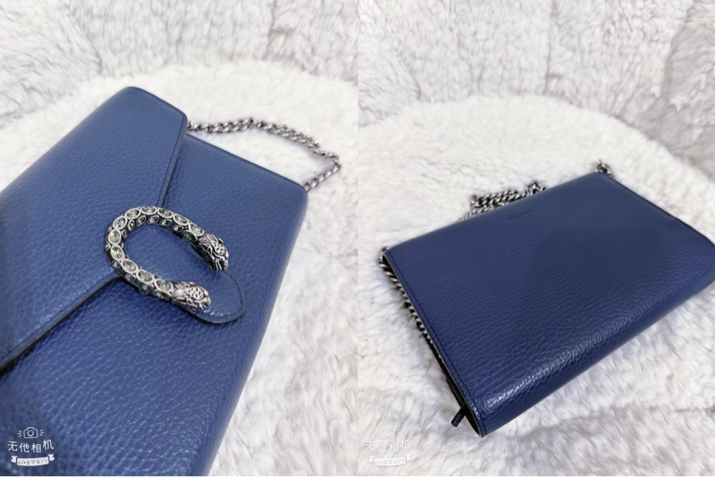 Gucci 酒神 woc 藍色（肩帶可以自行調節）-11