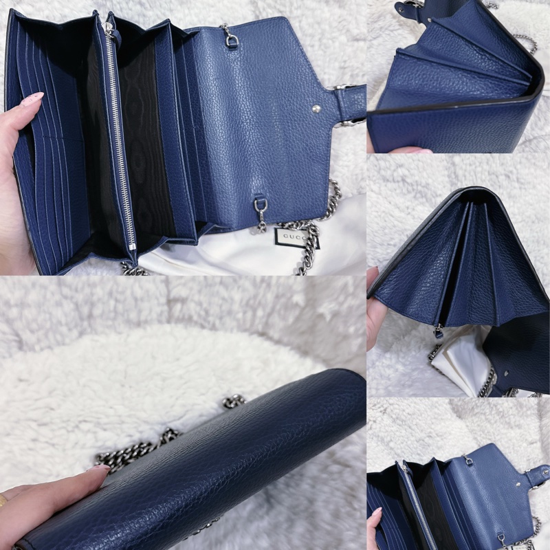 Gucci 酒神 woc 藍色（肩帶可以自行調節）-12