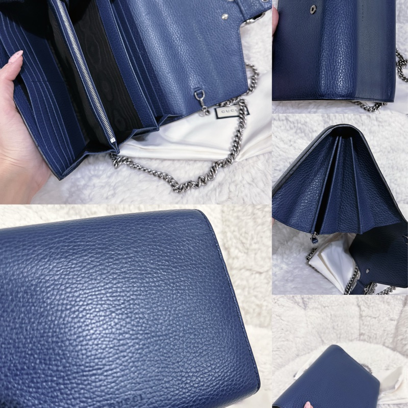 Gucci 酒神 woc 藍色（肩帶可以自行調節）-16