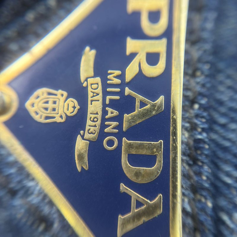 Prada Canapa 系列牛仔丹宁托特包-2