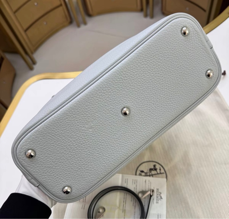 有購證✨ Hermes/愛馬仕 保齡球bolide 31，08聖杯藍 Y刻 銀扣，附件：塵袋 票 肩帶，少鎖鑰匙皮牌-2