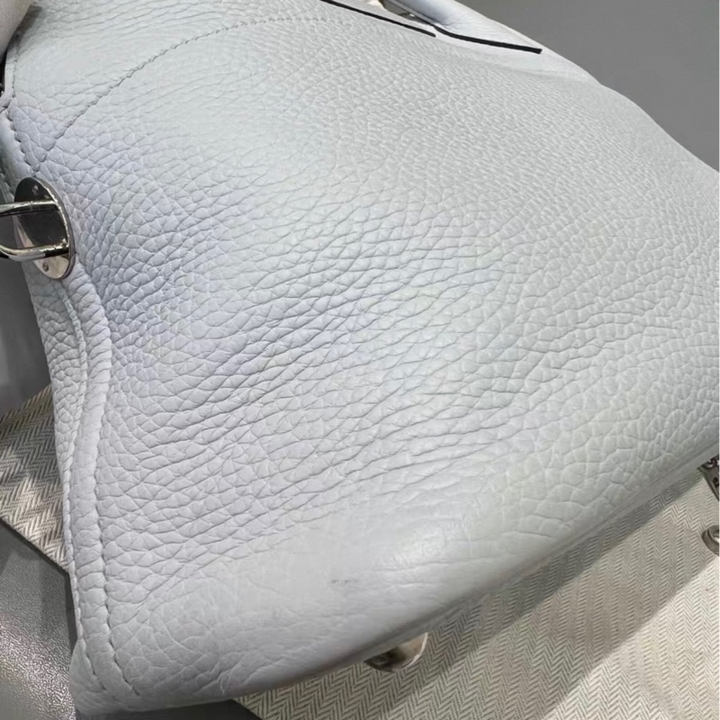 有購證✨ Hermes/愛馬仕 保齡球bolide 31，08聖杯藍 Y刻 銀扣，附件：塵袋 票 肩帶，少鎖鑰匙皮牌-11