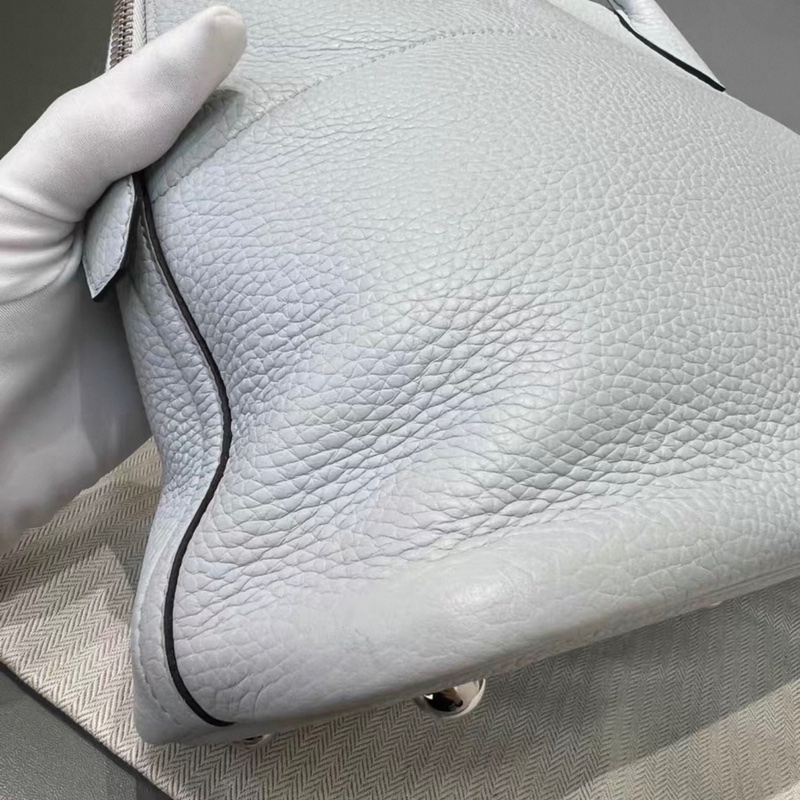 有購證✨ Hermes/愛馬仕 保齡球bolide 31，08聖杯藍 Y刻 銀扣，附件：塵袋 票 肩帶，少鎖鑰匙皮牌-13