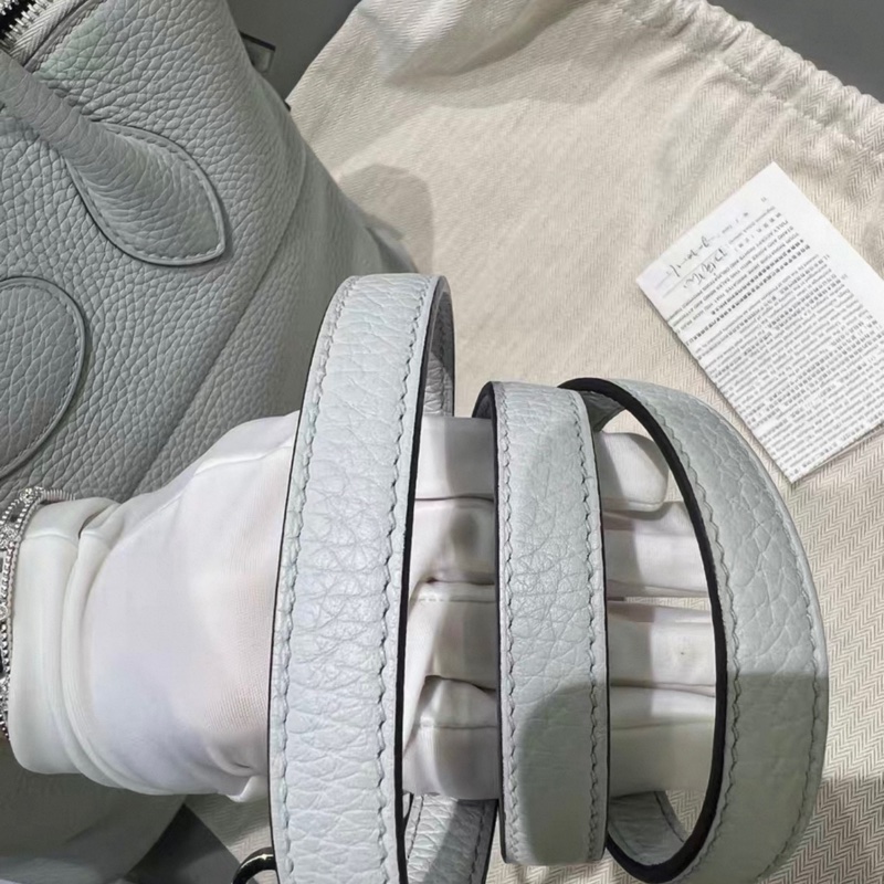 有購證✨ Hermes/愛馬仕 保齡球bolide 31，08聖杯藍 Y刻 銀扣，附件：塵袋 票 肩帶，少鎖鑰匙皮牌-18