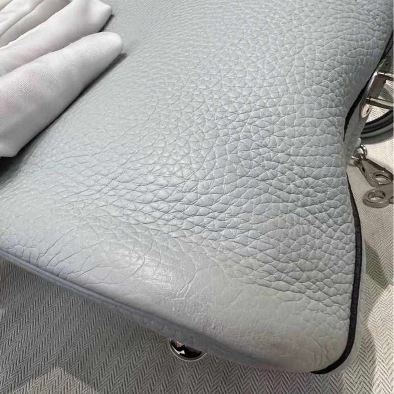 有購證✨ Hermes/愛馬仕 保齡球bolide 31，08聖杯藍 Y刻 銀扣，附件：塵袋 票 肩帶，少鎖鑰匙皮牌-20