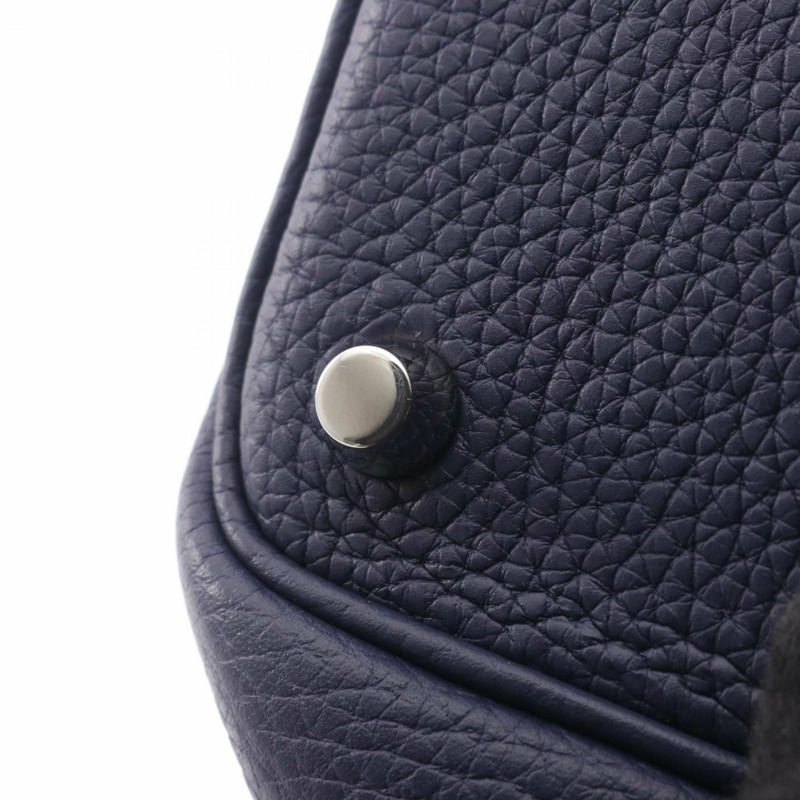 愛馬仕 Hermès Picotin Lock Kazak PM 手提包，採用 Taurillon Clemence 皮革製成。有藍色和海軍藍兩種顏色可選。-9