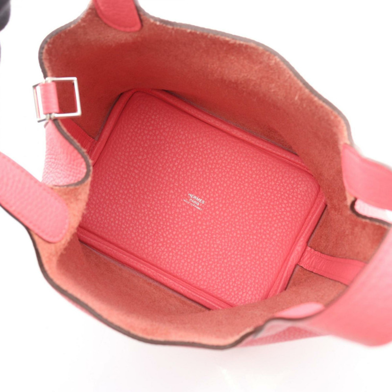 愛馬仕 Hermès Picotin Lock PM 手提包，Taurillon Clemence 皮革，粉紅色，女士款式。-2