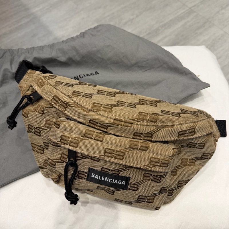 Balenciaga 巴黎世家 滿版BB 布面 腰包 胸口包-0
