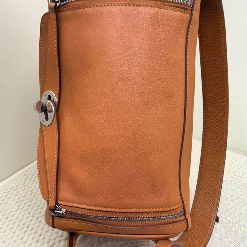 🌈Hermes🧡Lindy 26🧡金棕銀扣編織帶🧡98新🌈Swift皮🌟愛馬仕🌟-4