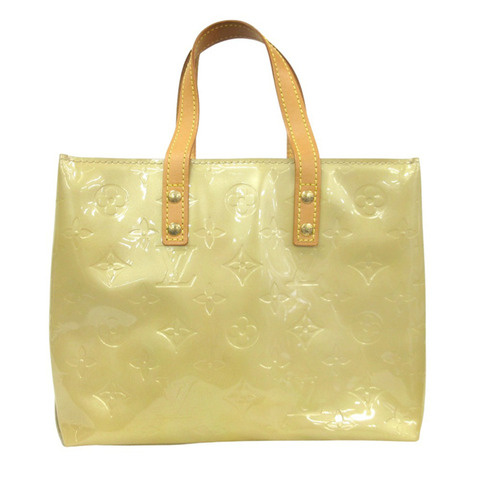 路易威登 Monogram Vernis Reed PM 手提包，漆皮琺瑯，M91144，黃色，女士