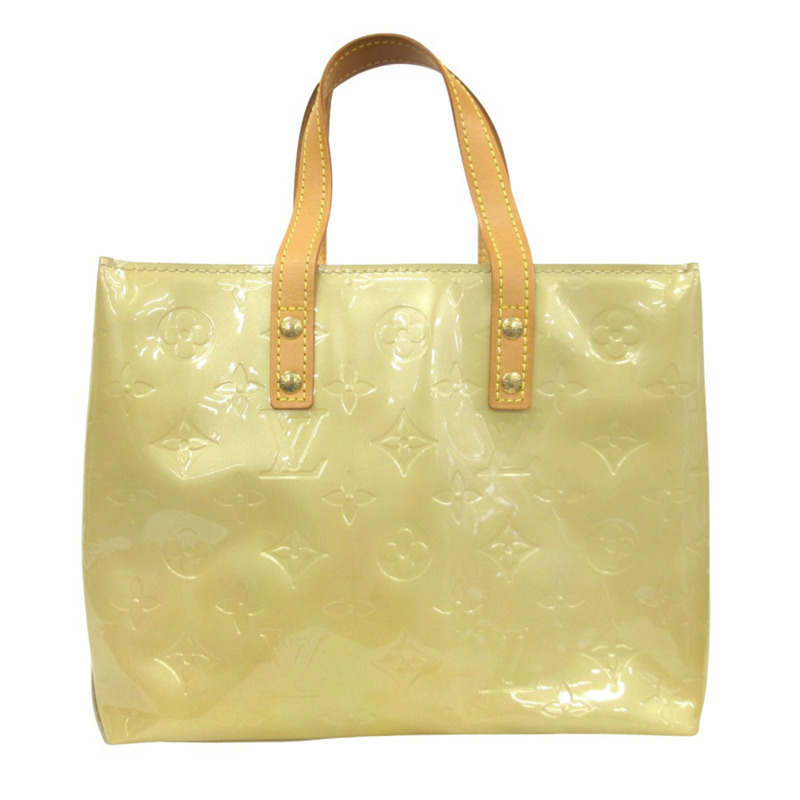 路易威登 Monogram Vernis Reed PM 手提包，漆皮琺瑯，M91144，黃色，女士-0