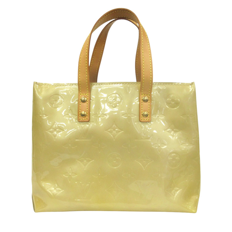 路易威登 Monogram Vernis Reed PM 手提包，漆皮琺瑯，M91144，黃色，女士-1