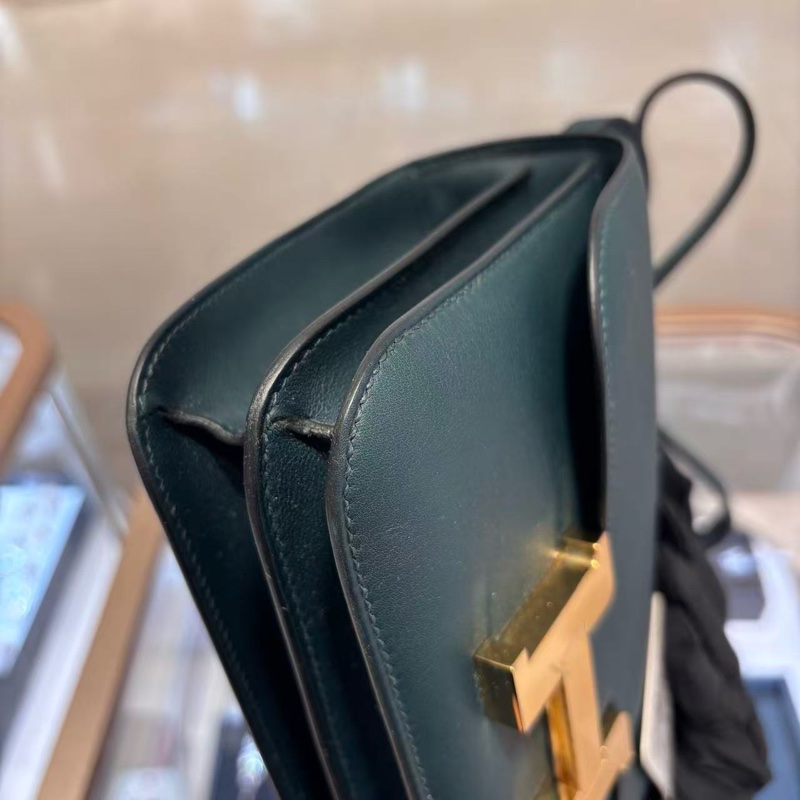 🌈Hermes💚Mini Constance 19💚松柏綠金扣💚99新🌈Swift皮🌟愛馬仕🌟-2