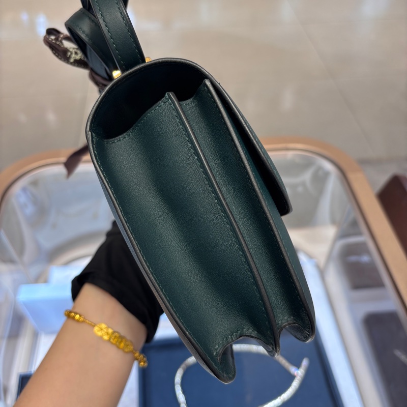 🌈Hermes💚Mini Constance 19💚松柏綠金扣💚99新🌈Swift皮🌟愛馬仕🌟-6