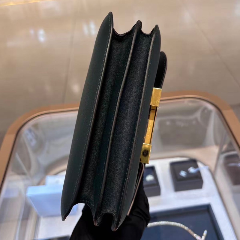 🌈Hermes💚Mini Constance 19💚松柏綠金扣💚99新🌈Swift皮🌟愛馬仕🌟-8