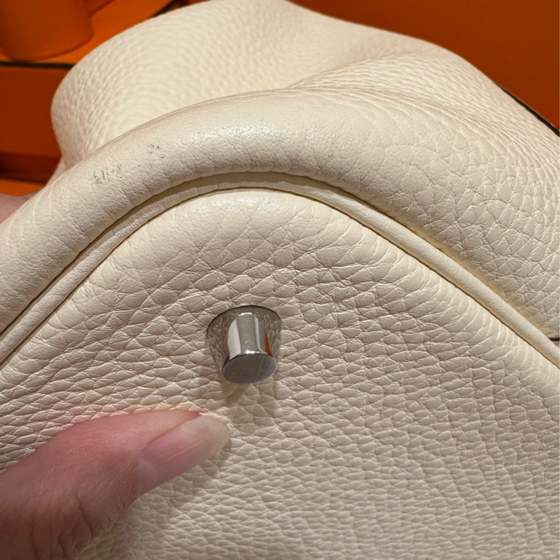 Hermes Picotin22 奶油白銀釦 Z刻 🍦很新 超美仙女色-7