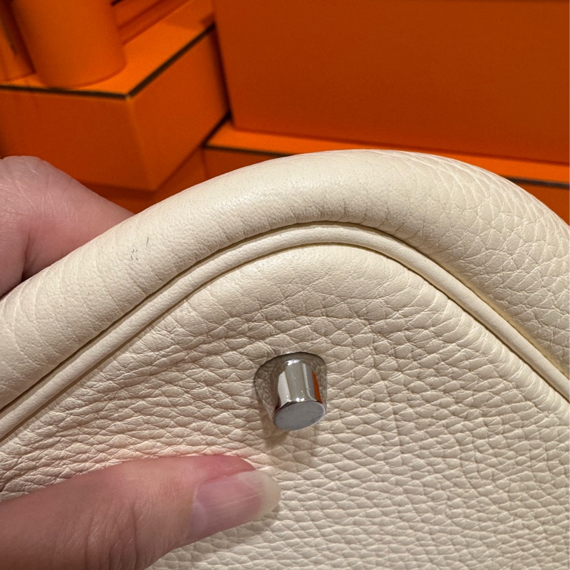 Hermes Picotin22 奶油白銀釦 Z刻 🍦很新 超美仙女色-8