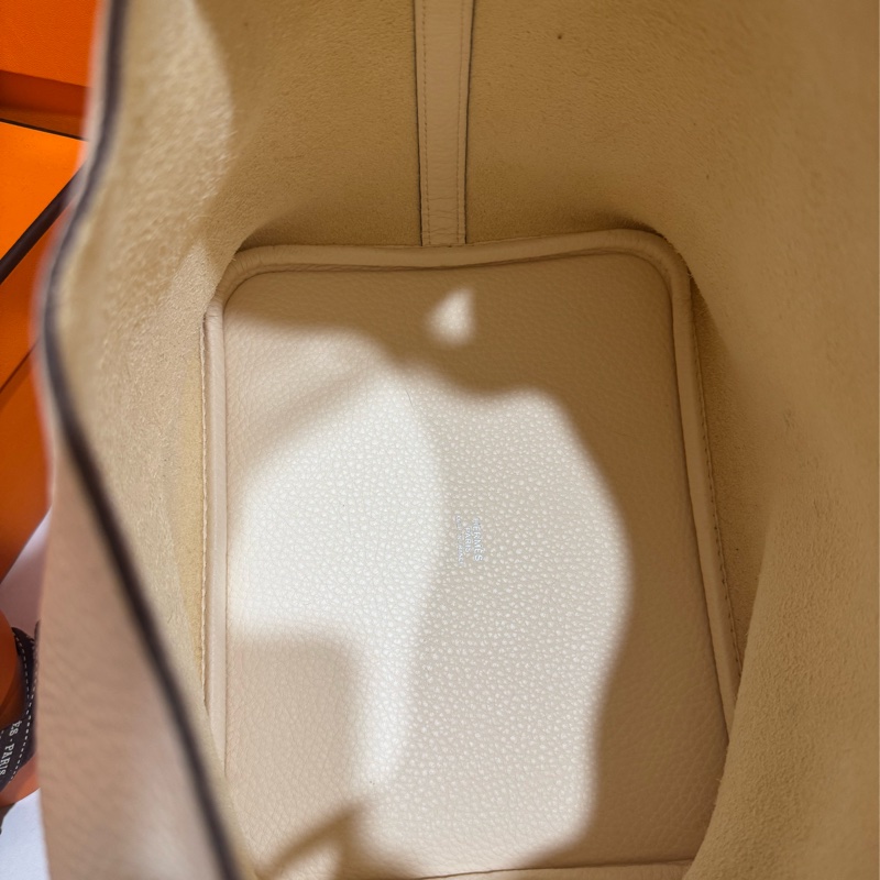 Hermes Picotin22 奶油白銀釦 Z刻 🍦很新 超美仙女色-14