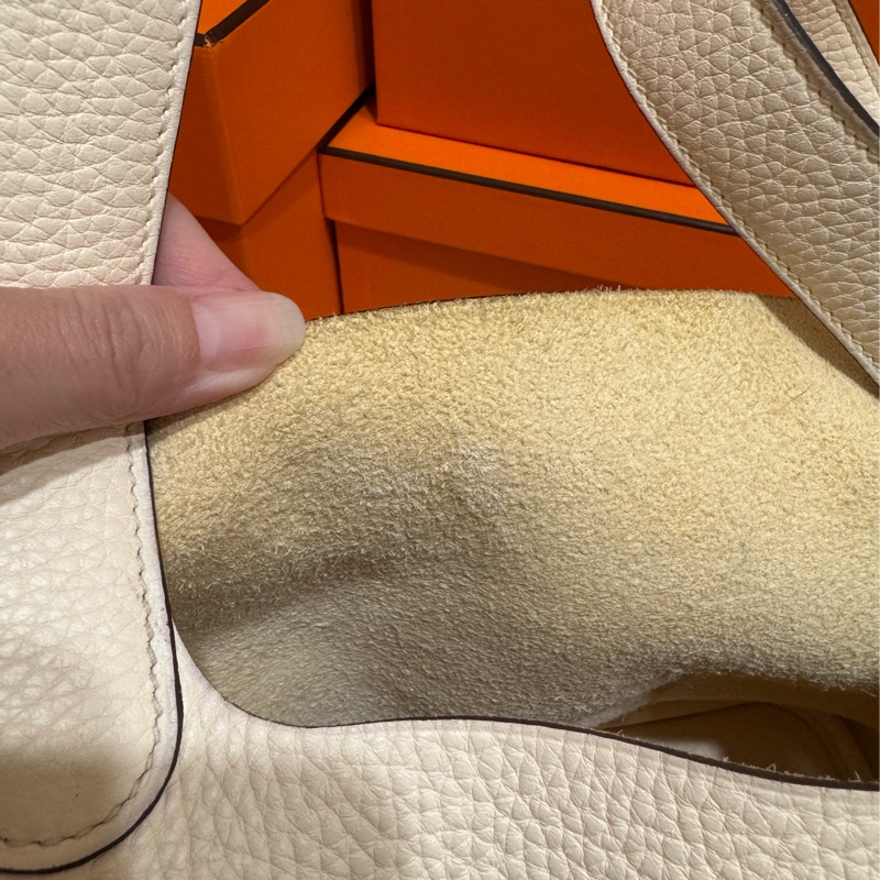 Hermes Picotin22 奶油白銀釦 Z刻 🍦很新 超美仙女色-15