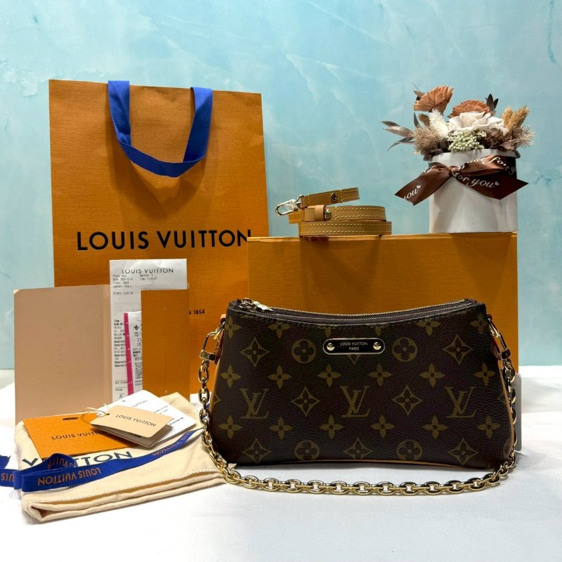 LV 全新Liv Pochette新款雙層麻將包-0
