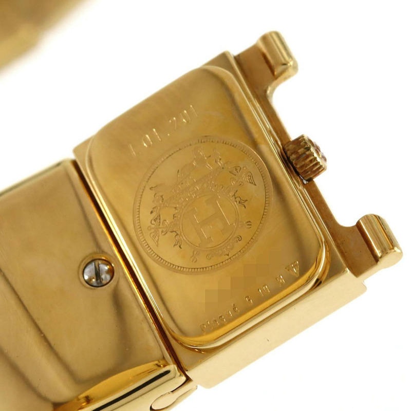 Hermès Roquet 琺瑯 GP LO1.201 石英腕錶-4