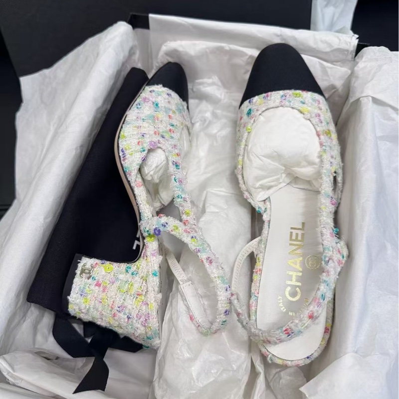 Chanel slingback高跟鞋#36.5-3