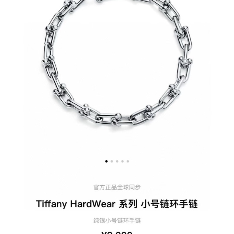 Tiffany蒂芙尼 HardWear系列纯银链环手链-8
