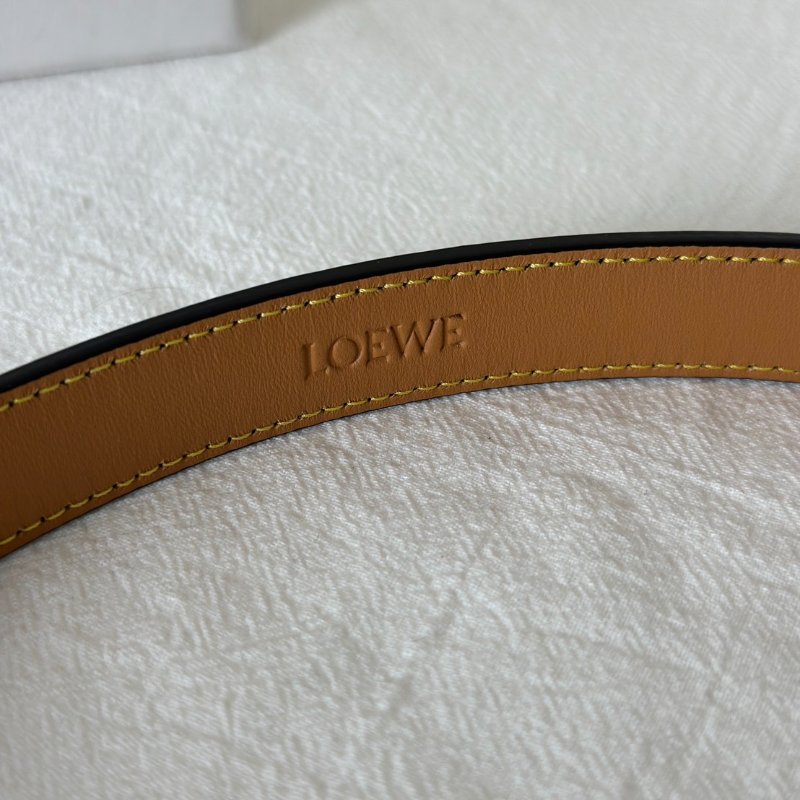 LOEWE Anagram小牛皮腰帶 - 棕 80-6