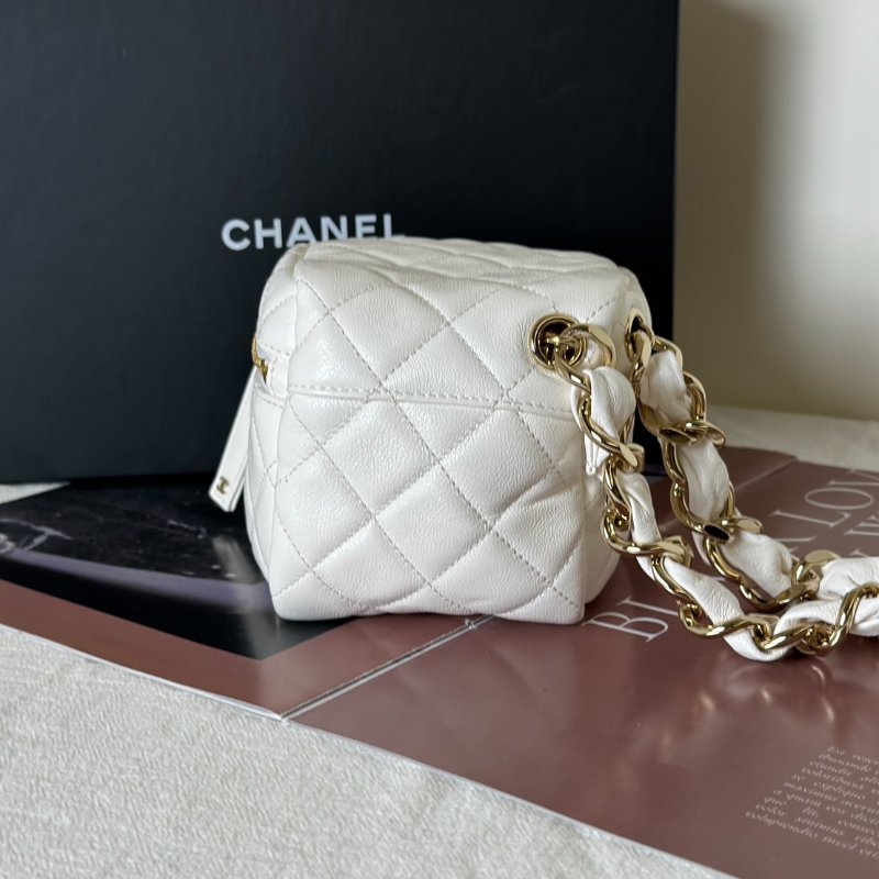 CHANEL 22S手提骰子包 - 白金32開-4