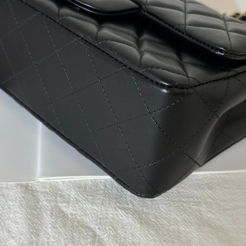 CHANEL 經典口蓋包Mini CF20 - 黑金-6