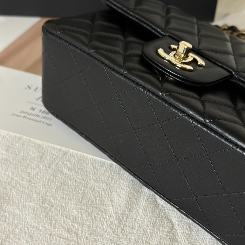 CHANEL 經典口蓋包Mini CF20 - 黑金-10