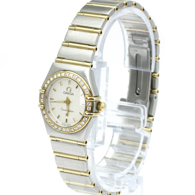 歐米茄星座系列鑽石18K金精鋼腕錶1367.30拋光款-1