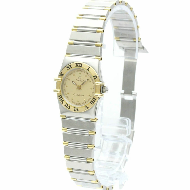 歐米茄星座系列18K金精鋼女錶795.1080拋光款-1