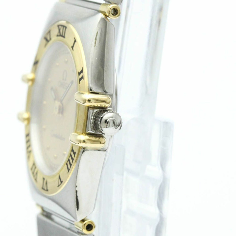 歐米茄星座系列18K金精鋼女錶795.1080拋光款-3