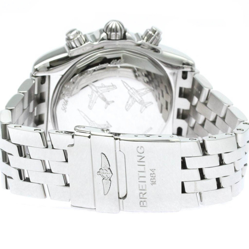 百年靈 Chronomat Evolution 藍色脈衝男士腕錶 A13356 拋光-4