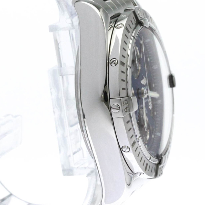 百年靈 Chronomat Evolution 藍色脈衝男士腕錶 A13356 拋光-8