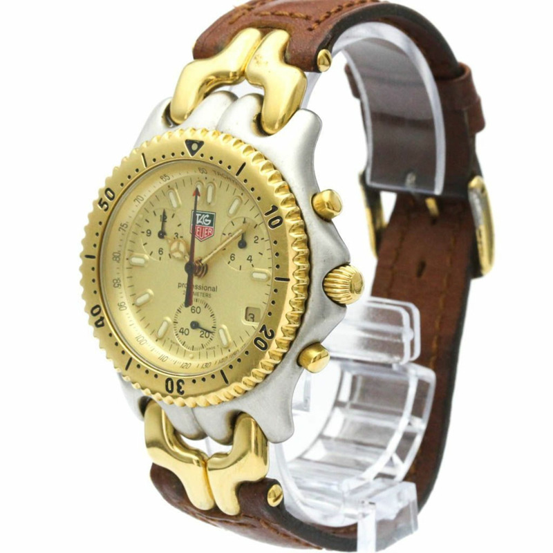 TAG HEUER Sel計時碼錶鍍金鋼錶CG1121拋光-1