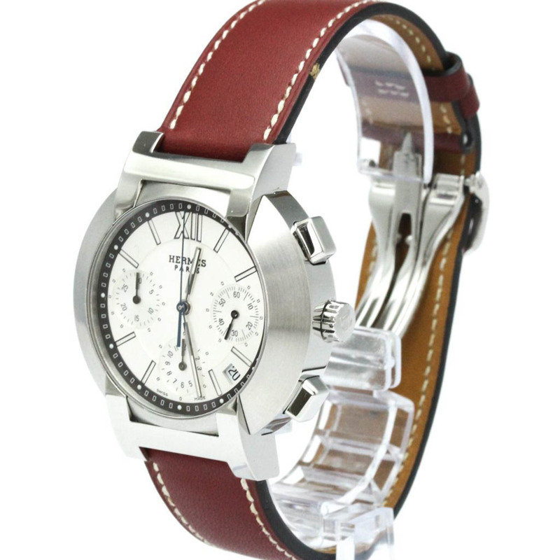 愛馬仕 Nomade 計時碼錶 精鋼自動石英男士腕錶 NO1.910 拋光-1