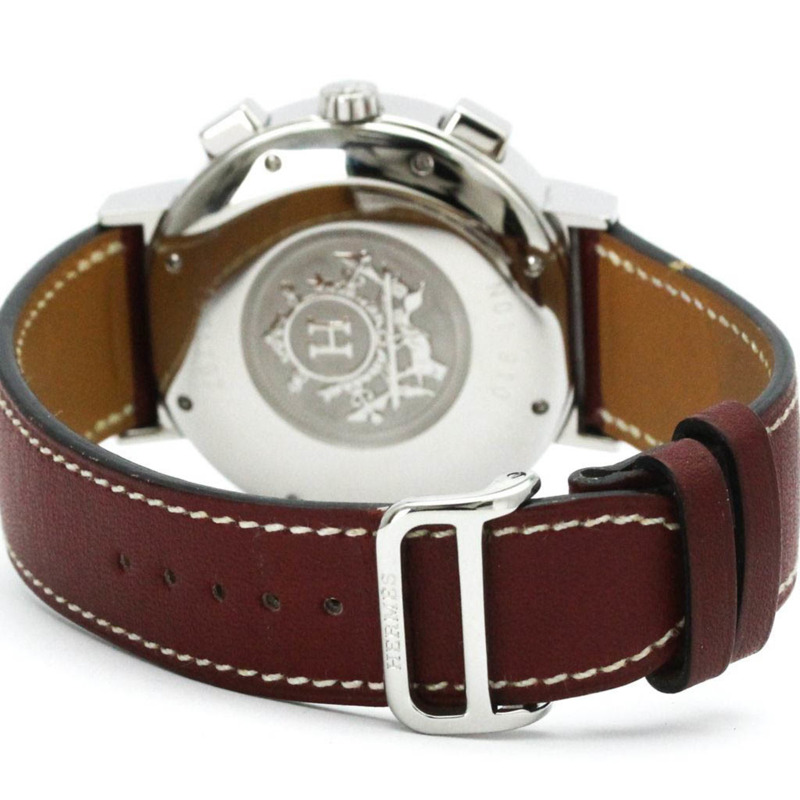 愛馬仕 Nomade 計時碼錶 精鋼自動石英男士腕錶 NO1.910 拋光-4