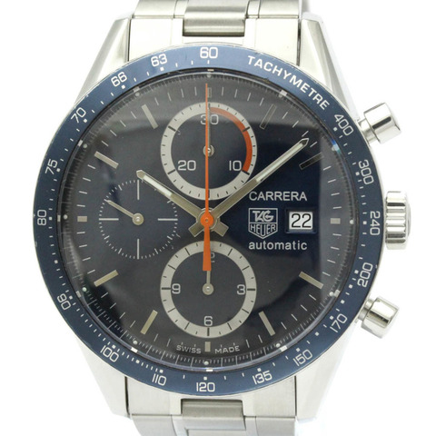 TAG HEUER 豪雅卡萊拉系列計時碼錶精鋼自動腕錶 CV2015 拋光款
