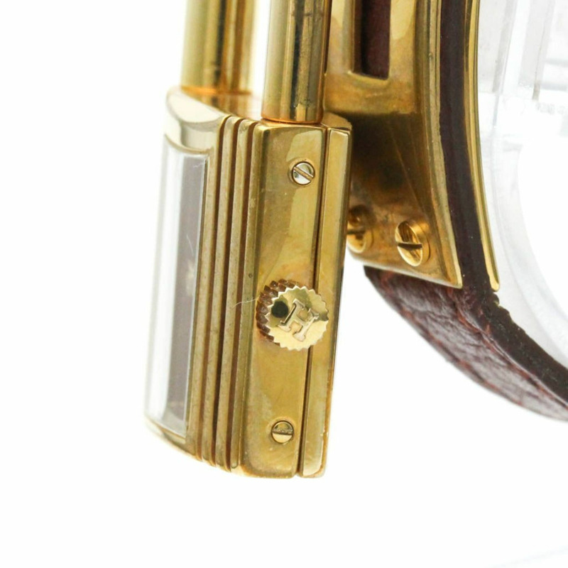 愛馬仕 Kelly 女士腕錶，鍍金皮革錶帶，石英機芯-3