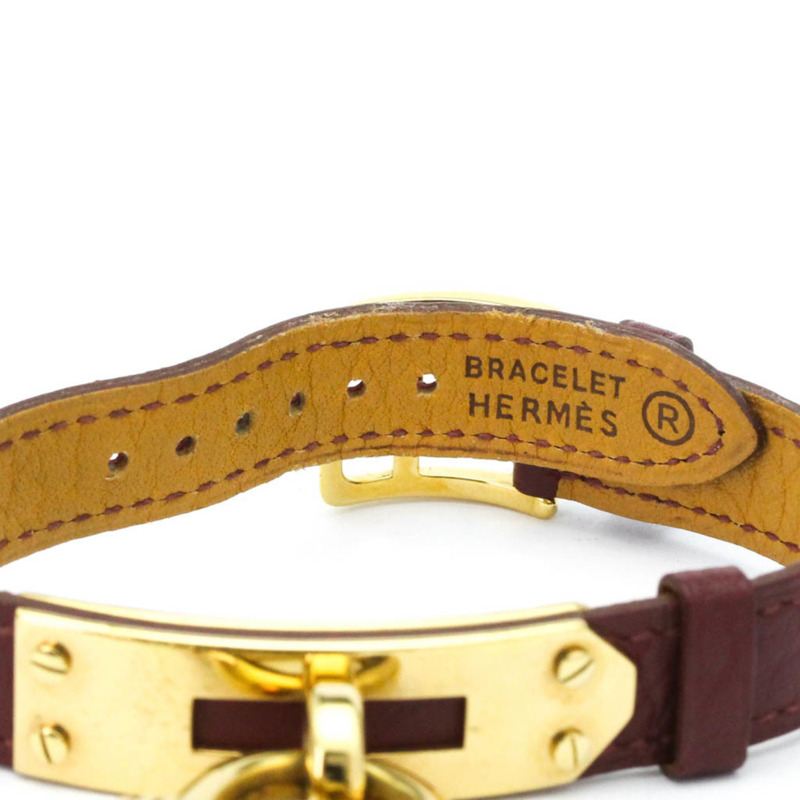 愛馬仕 Kelly 女士腕錶，鍍金皮革錶帶，石英機芯-6