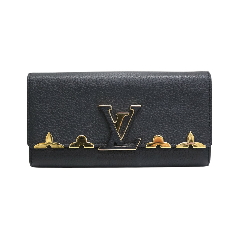 黑色牛皮 Capucines 扣式 長夾 M64551【LOUIS VUITTON LV 路易威登】 M64551-0